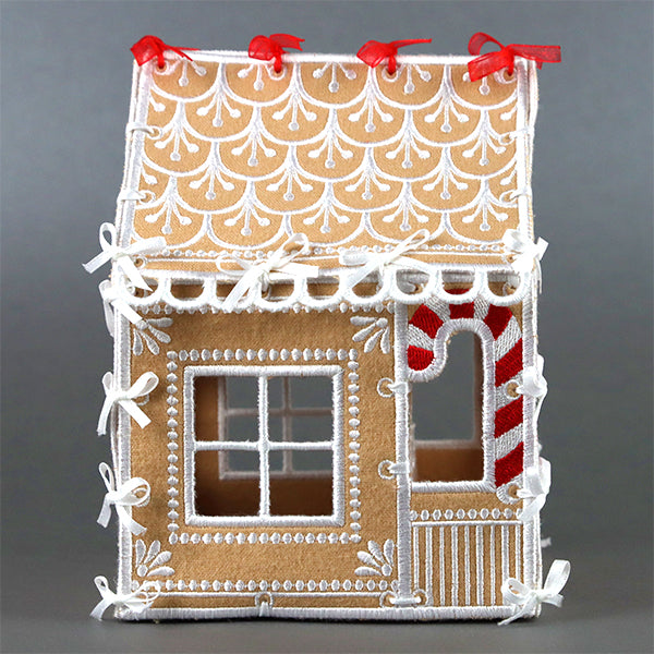 Sweet Gingerbread House in 3D (In-the-Hoop)