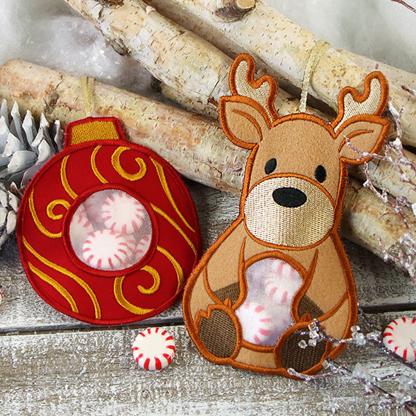 Christmas Ornament Candy Holder (In-the-Hoop)