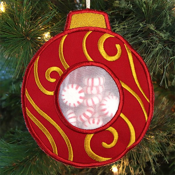 Christmas Ornament Candy Holder (In-the-Hoop)