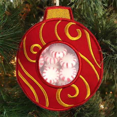 Christmas Ornament Candy Holder (In-the-Hoop)