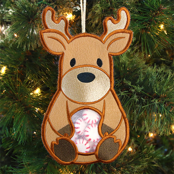 Christmas Reindeer Candy Holder (In-the-Hoop)