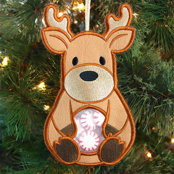 Christmas Reindeer Candy Holder (In-the-Hoop)