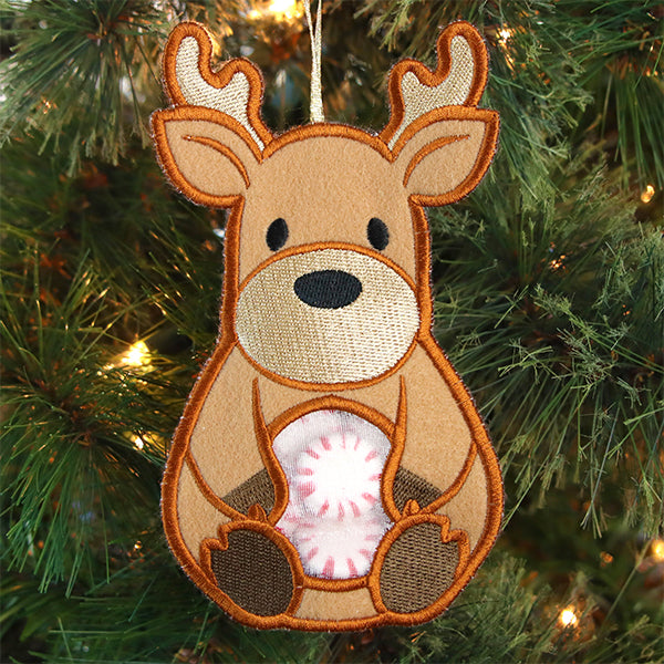 Christmas Reindeer Candy Holder (In-the-Hoop)