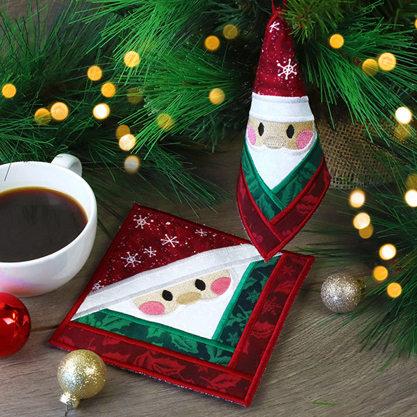 Santa Trivet Ornament (In-the-Hoop)
