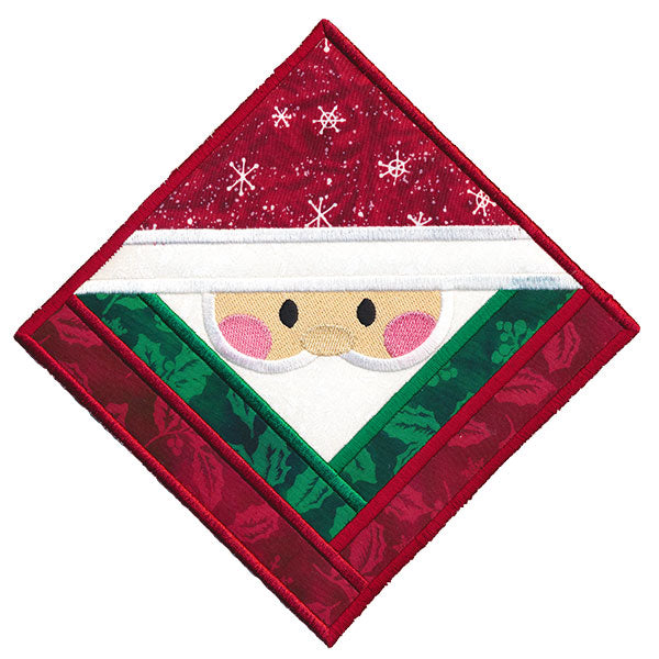 Santa Trivet Ornament (In-the-Hoop)