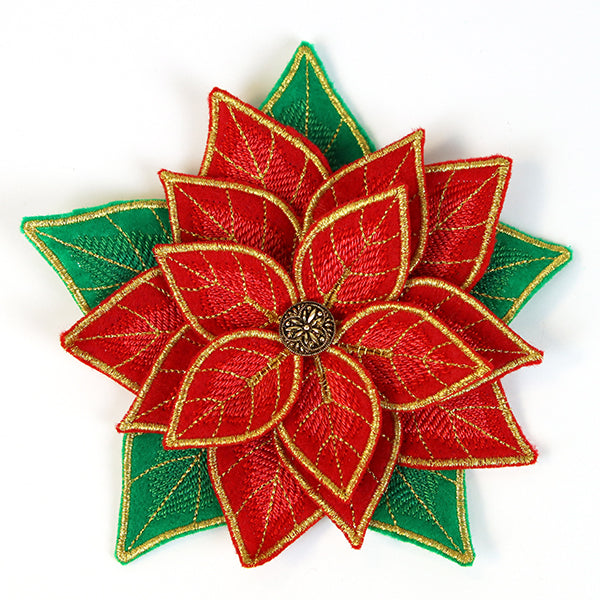 Freestanding Fabric Poinsettia (In-the-Hoop)