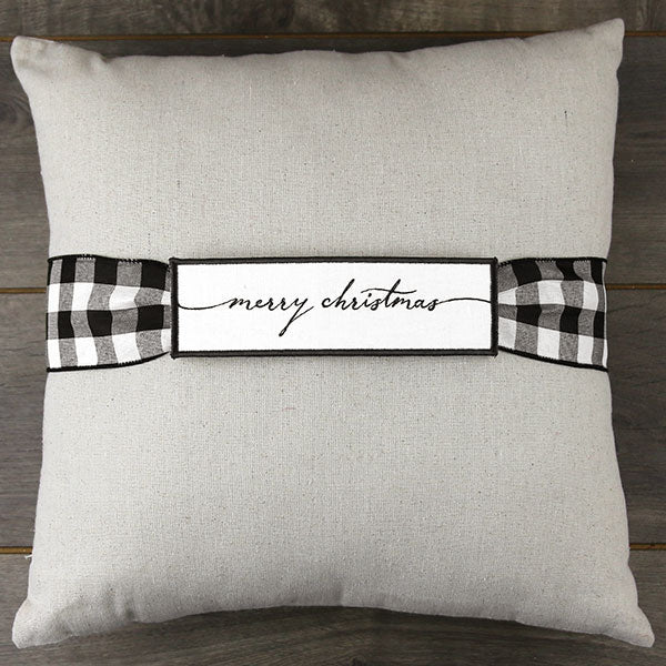 Merry Christmas Pillow Wrap (In-the-Hoop)