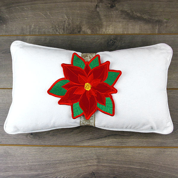 Poinsettia Pillow Wrap (In-the-Hoop)