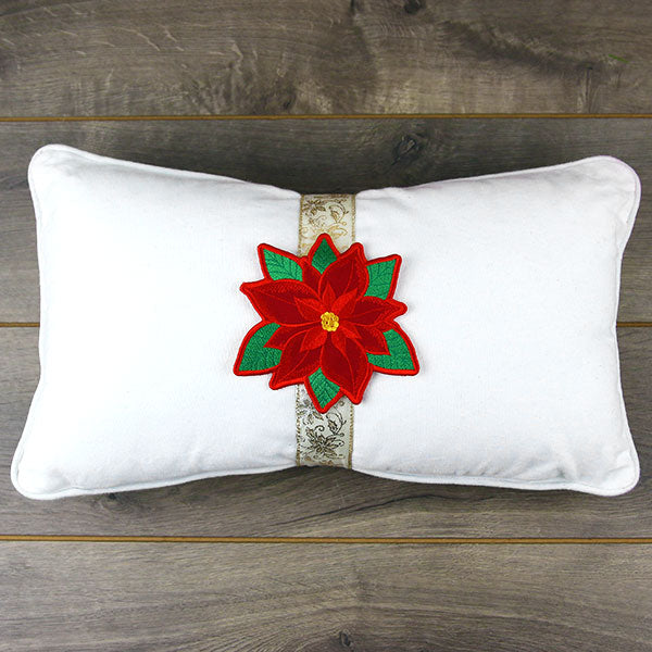 Poinsettia Pillow Wrap (In-the-Hoop)