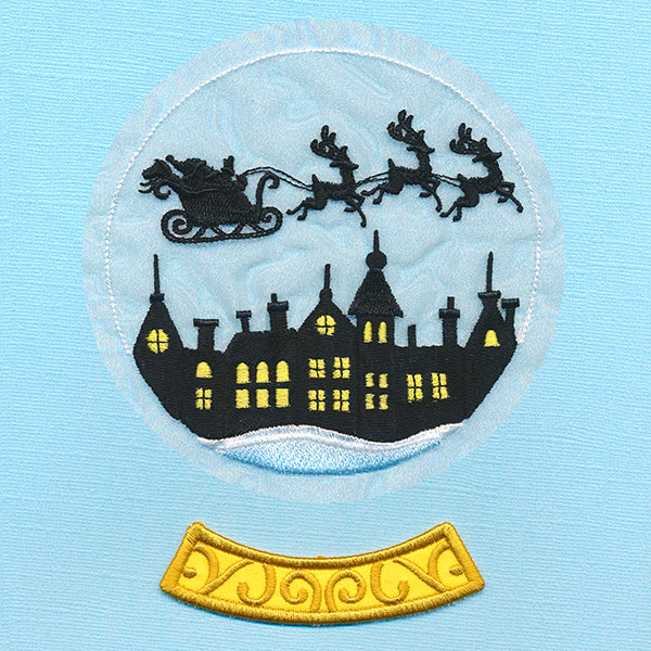 Santa's Flight Snowglobe (Organza)