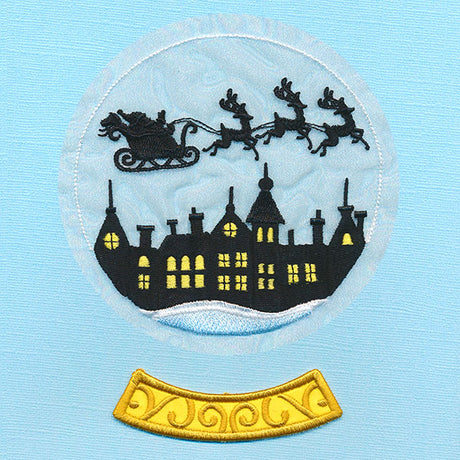 Santa's Flight Snowglobe (Organza)