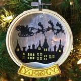 Santa's Flight Snowglobe (Organza)