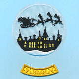 Santa's Flight Snowglobe (Organza)