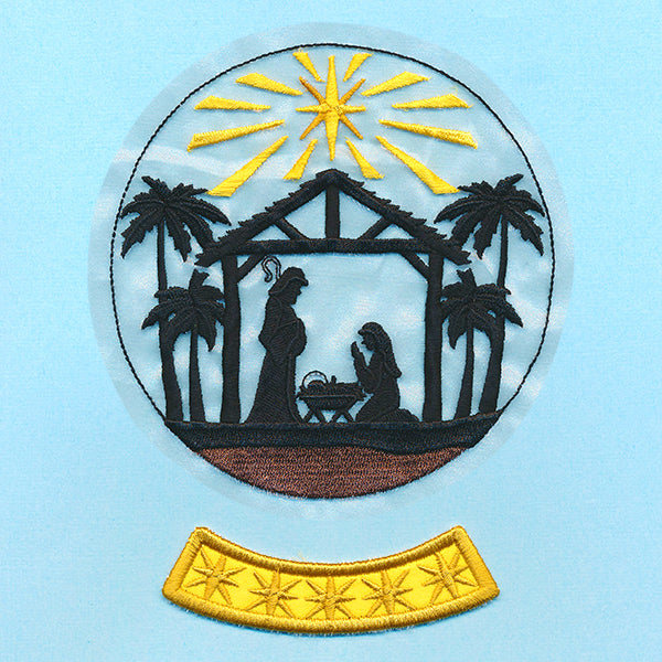 Holy Family Snowglobe (Organza)