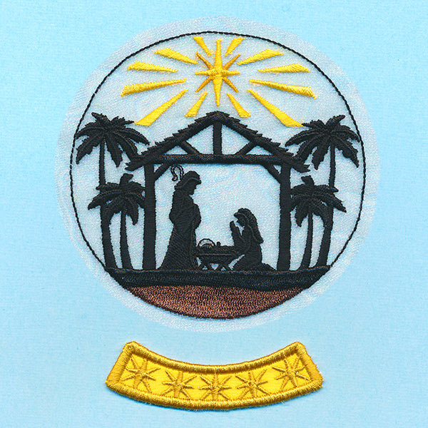 Holy Family Snowglobe (Organza)