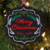 Classic Merry Christmas Ornament (In-the-Hoop)