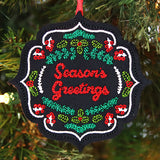 Classic Season's Greetings Ornament (In-the-Hoop)