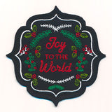 Classic Joy to the World Ornament (In-the-Hoop)
