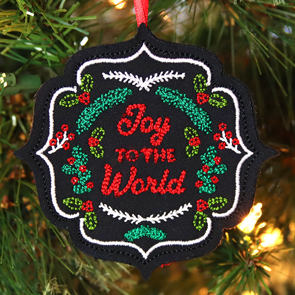 Classic Joy to the World Ornament (In-the-Hoop)
