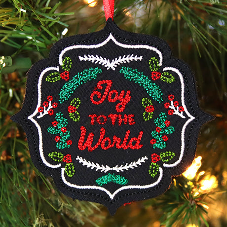 Classic Joy to the World Ornament (In-the-Hoop)