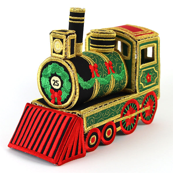 Christmas Train Engine in 3D (In-the-Hoop)