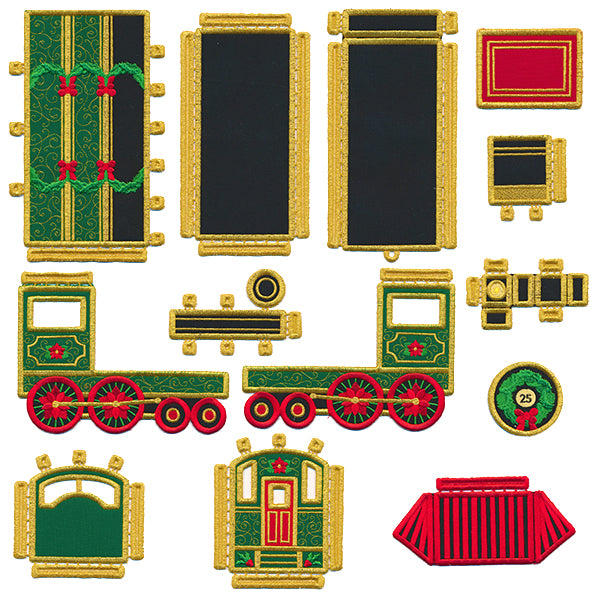 Christmas Train Engine in 3D (In-the-Hoop)
