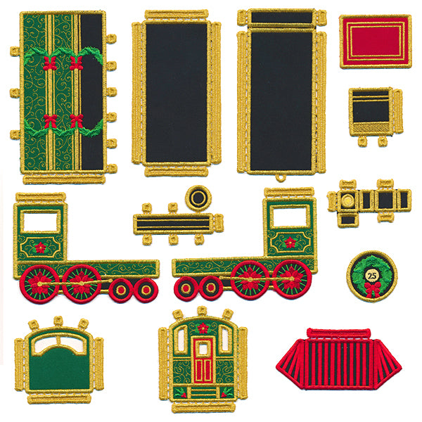 Christmas Train Engine in 3D (In-the-Hoop)