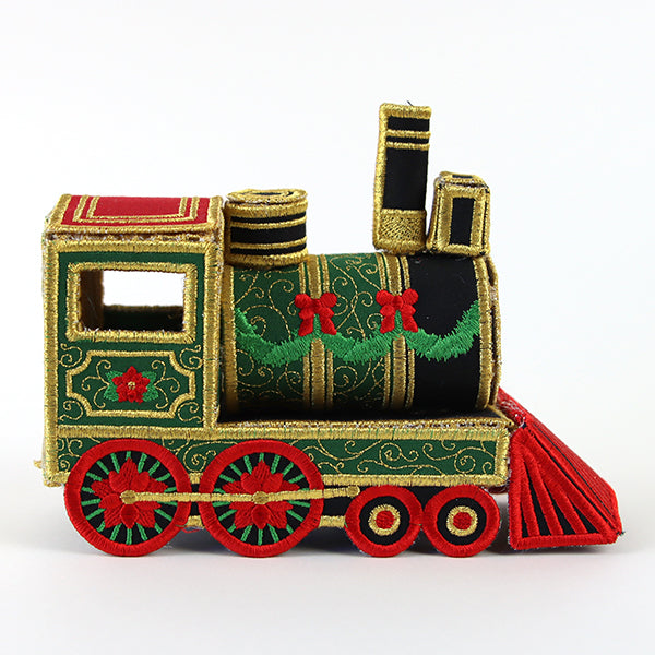Christmas Train Engine in 3D (In-the-Hoop)