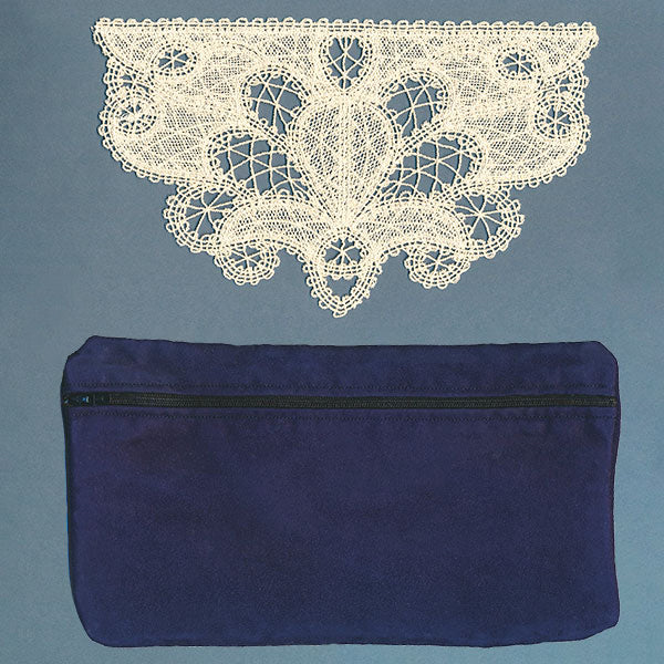 Elegant Lacy Lined Zipper Pouch (In-the-Hoop)