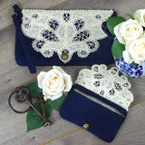 Elegant Lacy Lined Zipper Pouch (In-the-Hoop)