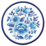 Delft Blue Flourishing Trivet (In-the-Hoop)