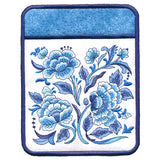 Delft Blue Flourishing Pot Holder (In-the-Hoop)
