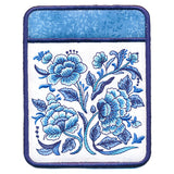 Delft Blue Flourishing Pot Holder (In-the-Hoop)