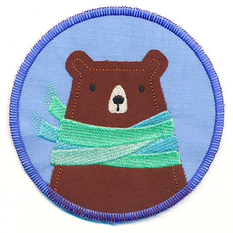 Sweet Winter Coaster - Bear with Scarf (In-the-Hoop)
