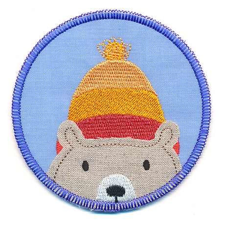 Sweet Winter Coaster - Bear with Hat (In-the-Hoop)