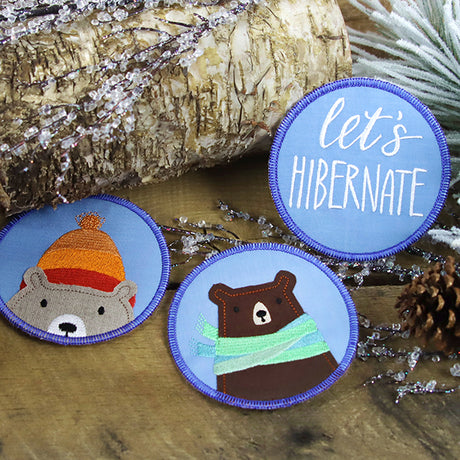 Sweet Winter Coaster - Let's Hibernate (In-the-Hoop)