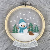 Snowman Scene Snowglobe (Organza)