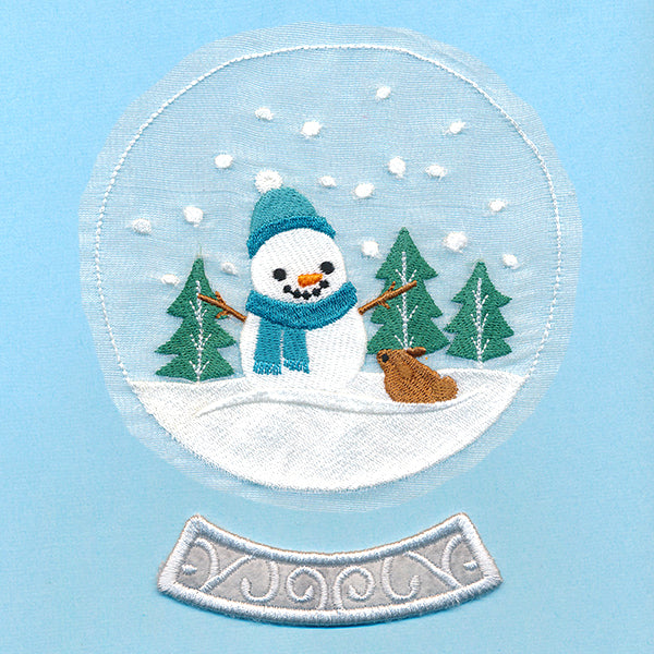 Snowman Scene Snowglobe (Organza)