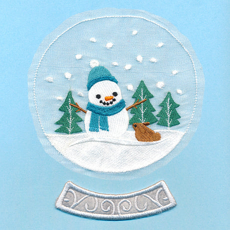 Snowman Scene Snowglobe (Organza)