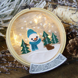 Snowman Scene Snowglobe (Organza)
