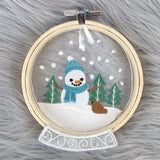 Snowman Scene Snowglobe (Organza)