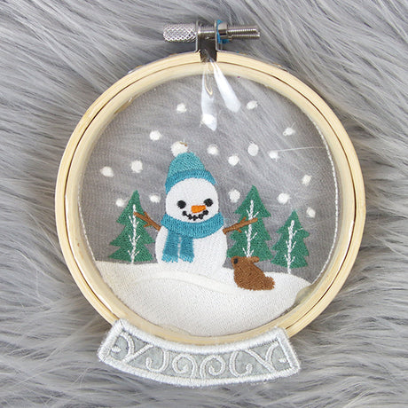 Snowman Scene Snowglobe (Organza)