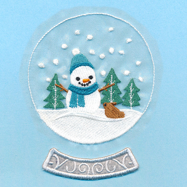 Snowman Scene Snowglobe (Organza)