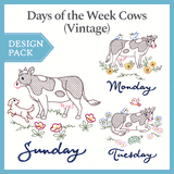 A Days of the Week Cows (Vintage) Design Pack
