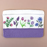 Dainty Wildflower Lined Zipper Pouch (In-the-Hoop)