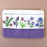 Dainty Wildflower Lined Zipper Pouch (In-the-Hoop)