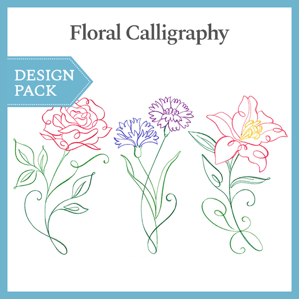 A Floral Calligraphy Design Pack