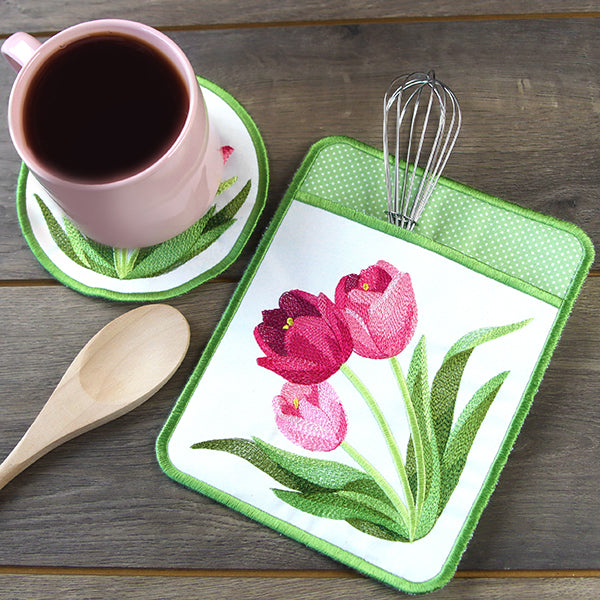 Truly Tulip Trivet (In-the-Hoop)