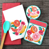 Citrus and Floral Trivet (In-the-Hoop)