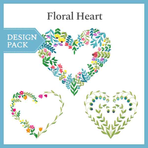 A Floral Heart Design Pack